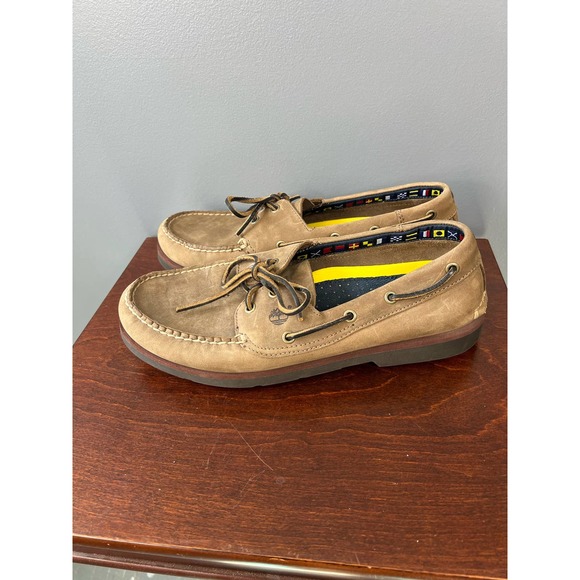 Vintage Men's Timberland Brown leather loafers - Picture 6 of 10